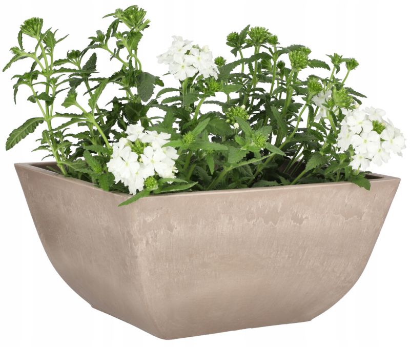 Doniczka ogrodowa KOTARBAU kompozytowa mrozoodporna taupe 25x25 cm 1 szt.