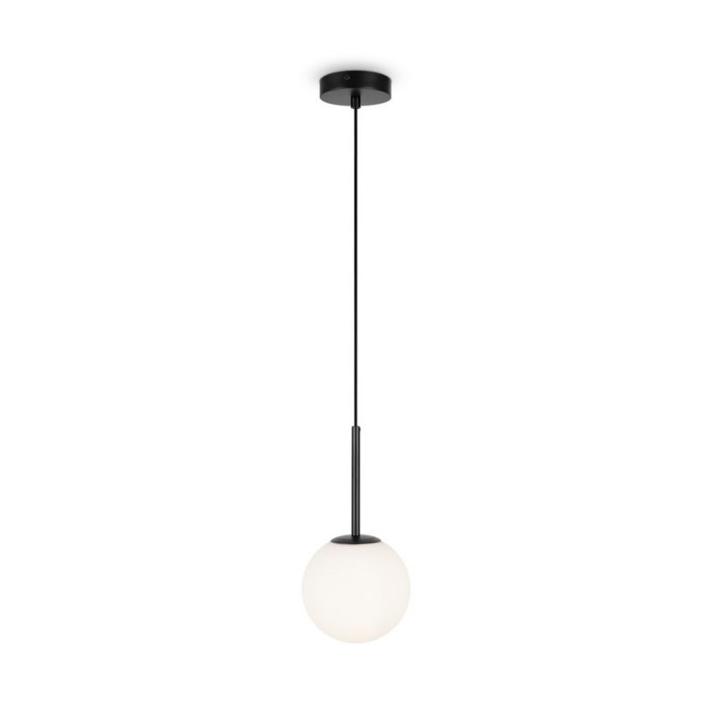Lampa wisząca Maytoni Basic Form 3701 czarny matowa-biała kula 1xE14 x 40W 1 szt.