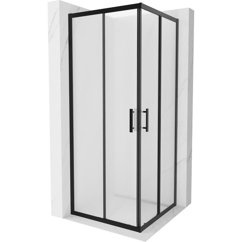 Kabina prysznicowa kwadratowa Mexen Rio czarna szron 1 szt.