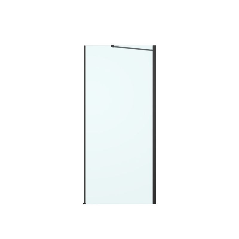 Ścianka prysznicowa Oltens Hallan, czarny mat, szkło przezroczyste, regulacja, 80 cm, 1 szt.