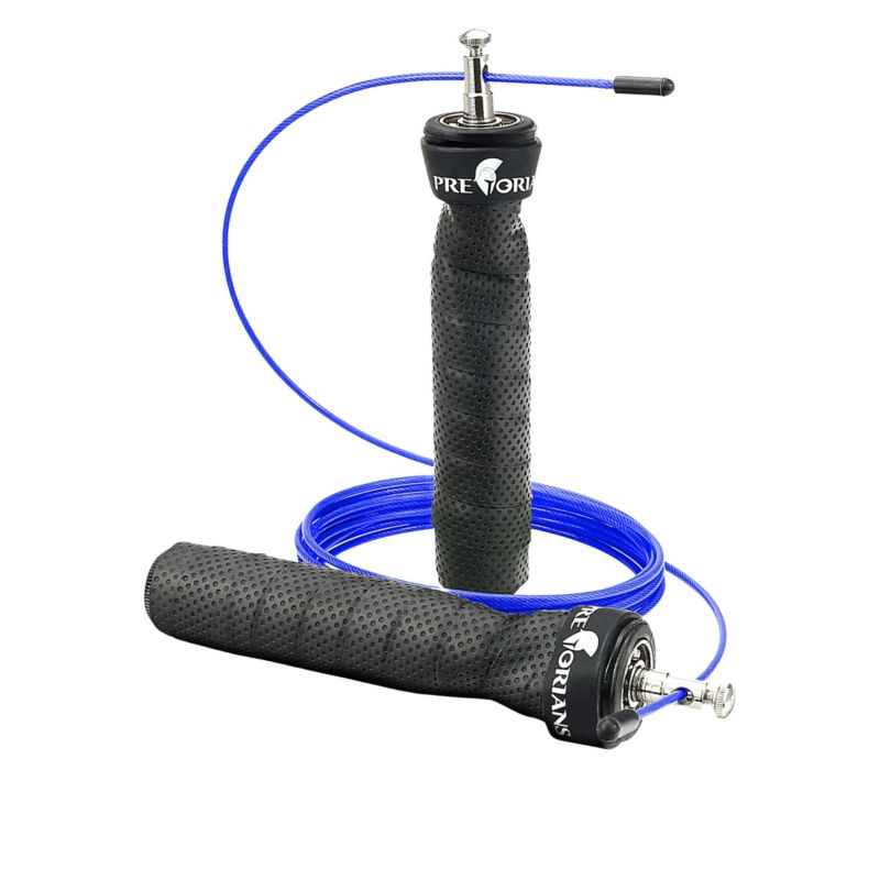 Regulowana skakanka Pretorians do ćwiczeń na siłownie niebieska 1 szt.