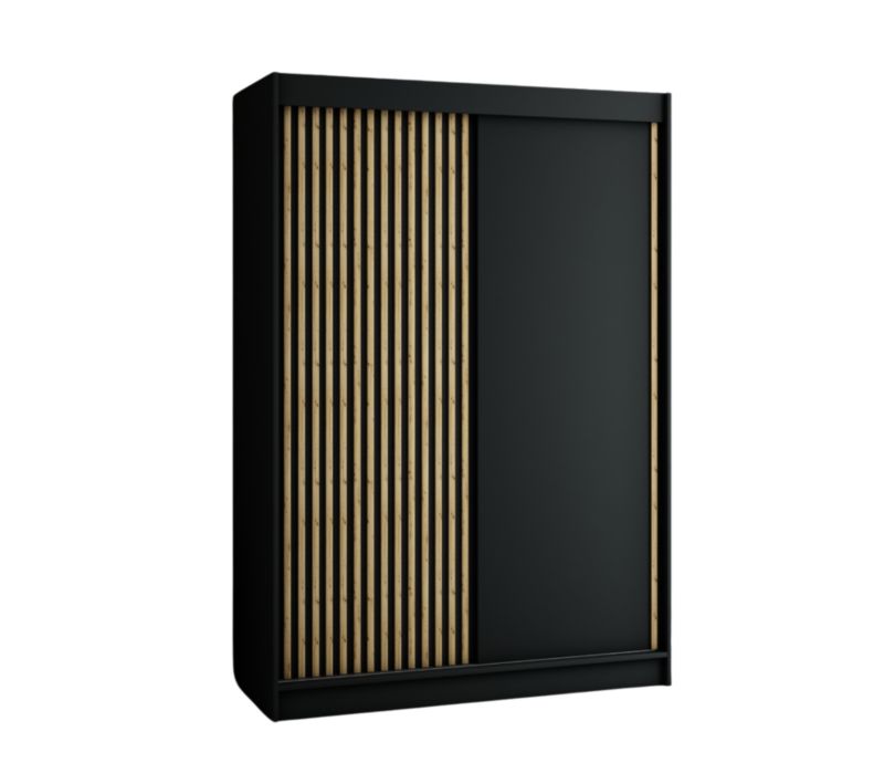 Szafa przesuwna Garderoba Abiks Lamelo 150 czarny 1 szt.