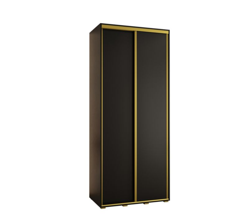 Szafa przesuwna Abiks DAVOS 1 wysoka szer.120cm czarny/czarny/złoty 1szt.