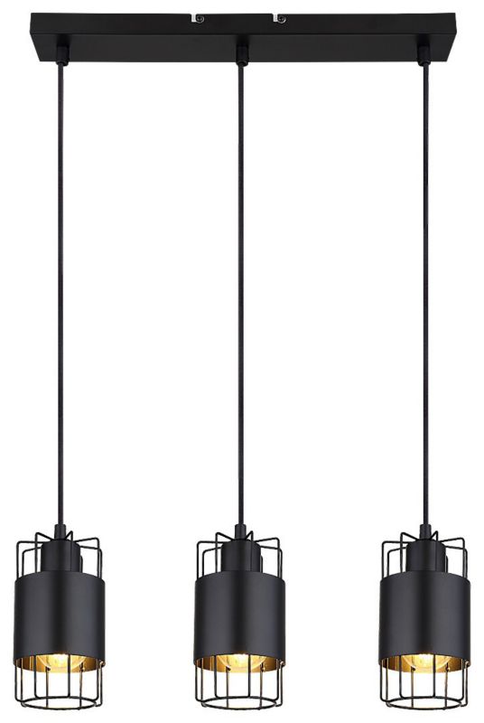 Lampa wisząca Rabalux Dimitri 1263 czarna industrialna 3xE27 x 1 szt.