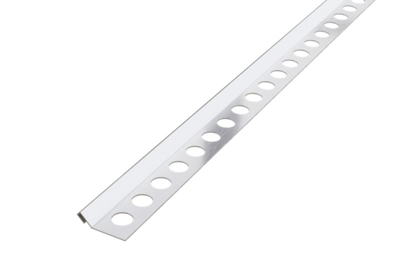 Profil narożny Rs Lambro do płytek ciętych na 45 stopni srebrny matowy 1.4 cm x 270 cm 1 szt.