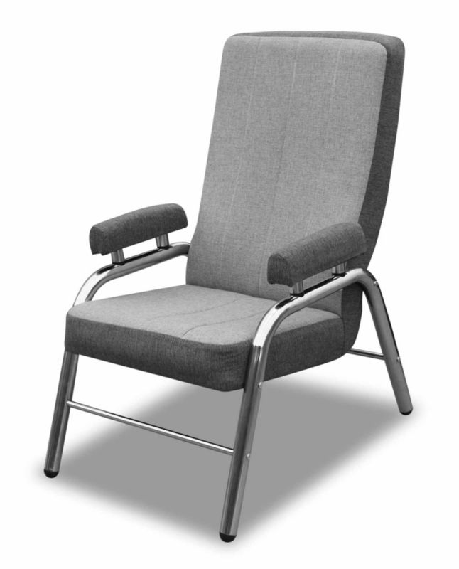 Fotel metalowy do salonu pokoju Bonni Lile Szary/Grafit 1 szt.