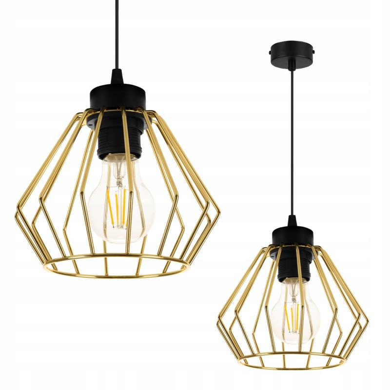 Lampa sufitowa wisząca Light Home LH Santos 1x E27 60W złoty 1szt.