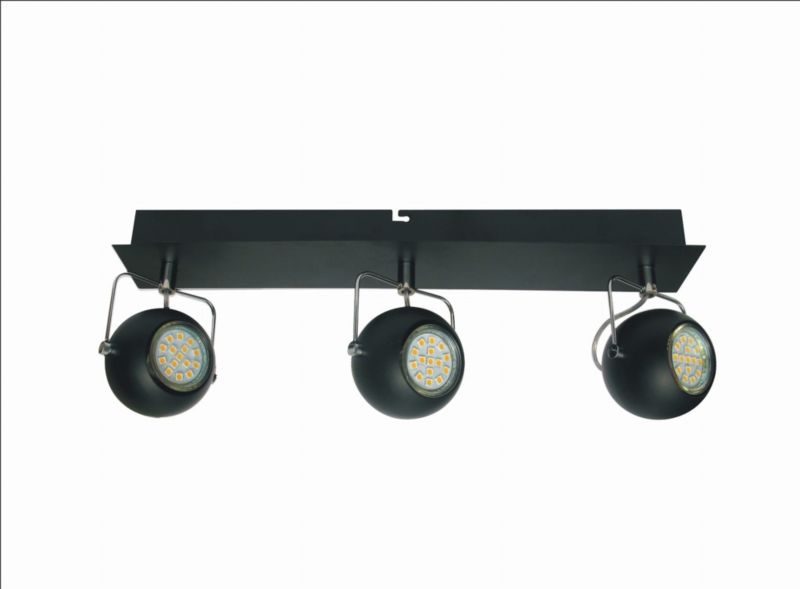Lampa sufitowa Candellux Tony czarna 3 x GU10 x 3W wym: 43 x 7 cm - 1 szt.