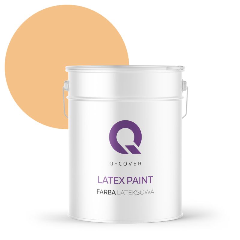Farba Lateksowa Do Ścian i Sufitów Q-Cover Pomarańczowy jasny H5961 Głęboki Mat 10L