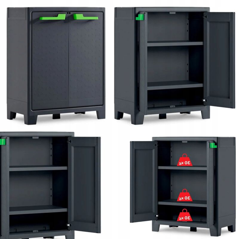 Niska szafa z tworzywa Keter Moby gospodarcza, 1 szt.