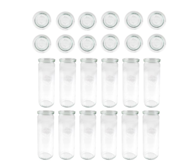 Słoiki MODO24 Weck 600 ml fi 60 cylinder szklane wieka 12 kpl.