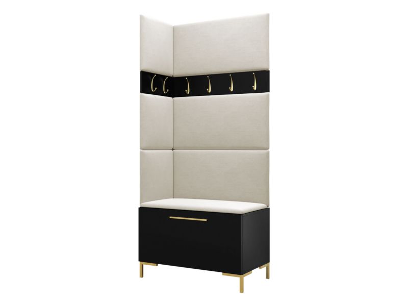 Garderoba MIRJAN 24 Zilion IV czarny + beżowy 1 kpl.