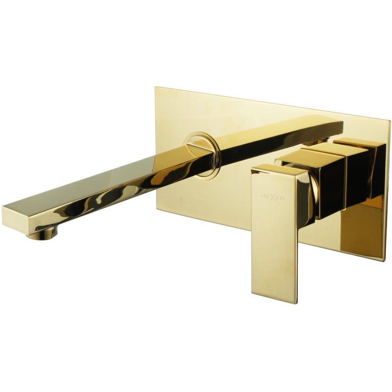 Bateria umywalkowa podtynkowa Mexen Cube złota 11x20,2 cm 1 szt.