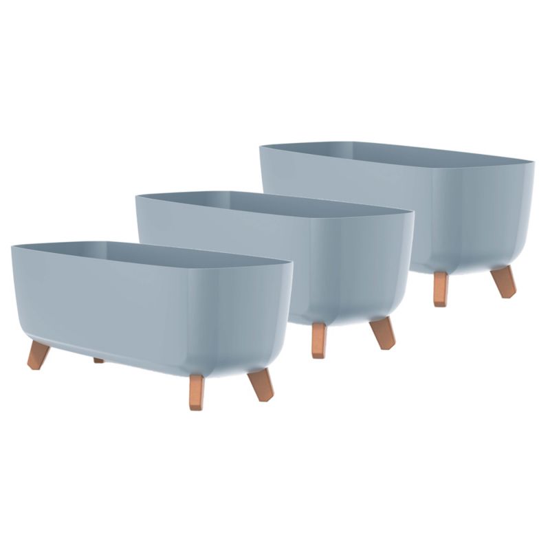 Doniczka EDANTI Ogrodowa Na Taras Skrzynka Korytko Do Kwiatów Balkonowa Gracia Case 39 cm 3 szt.