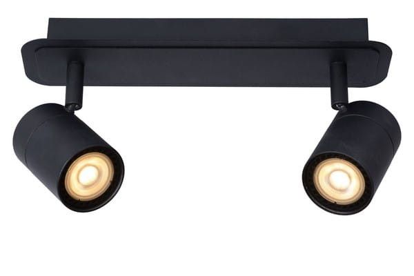 Lampa sufitowa Lucide Lennart czarna 2 x GU10 x 5W wym: 28 x 7 cm - 1 szt.
