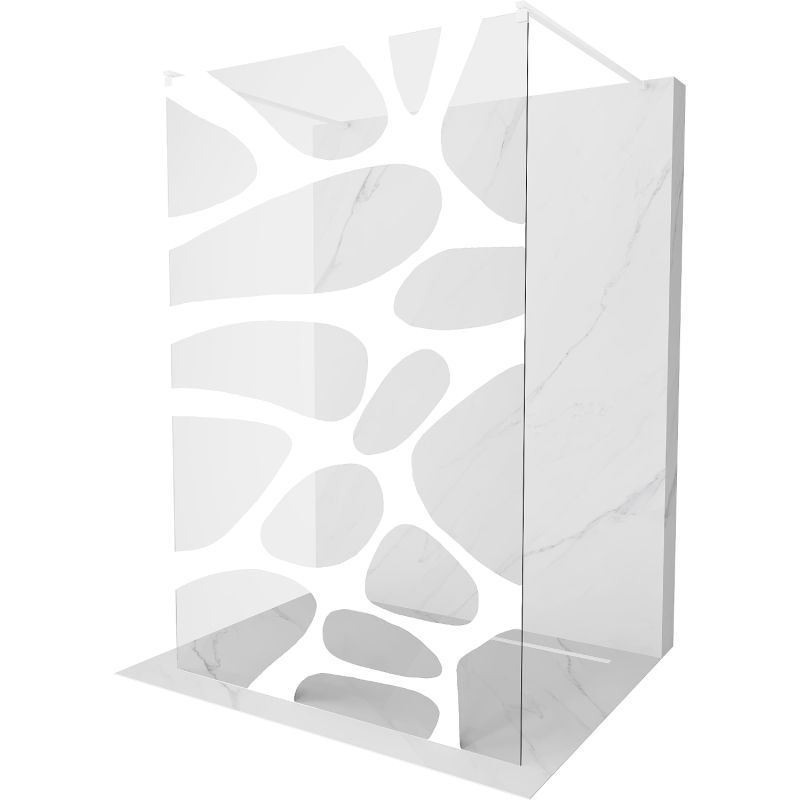 Ścianka prysznicowa Mexen Kioto biały wzór 140 x 200 cm 800-140-002-20-97 1 szt.