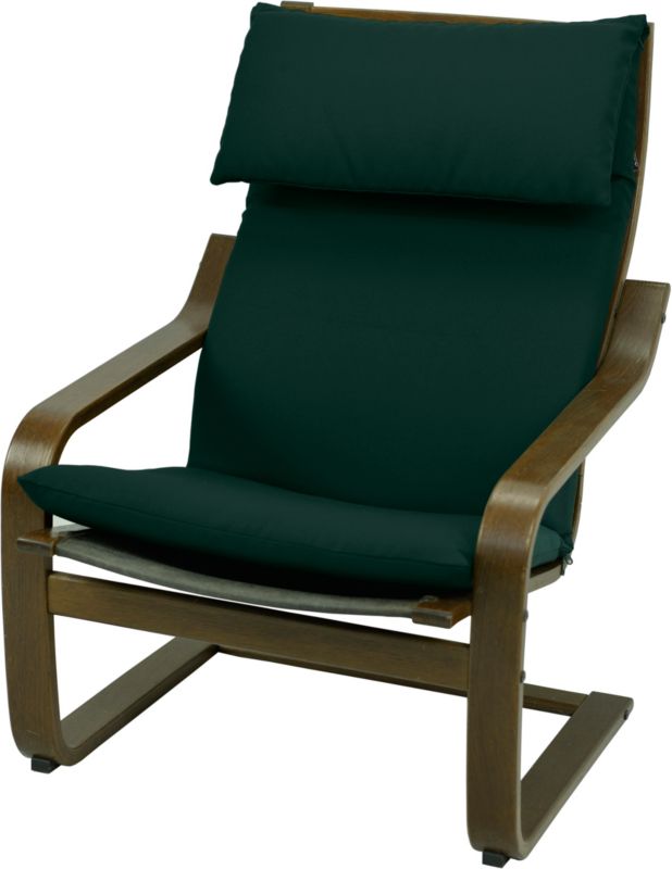 Poduszka na fotel IKEA AMPO zielony gładki na suwak 1 szt.