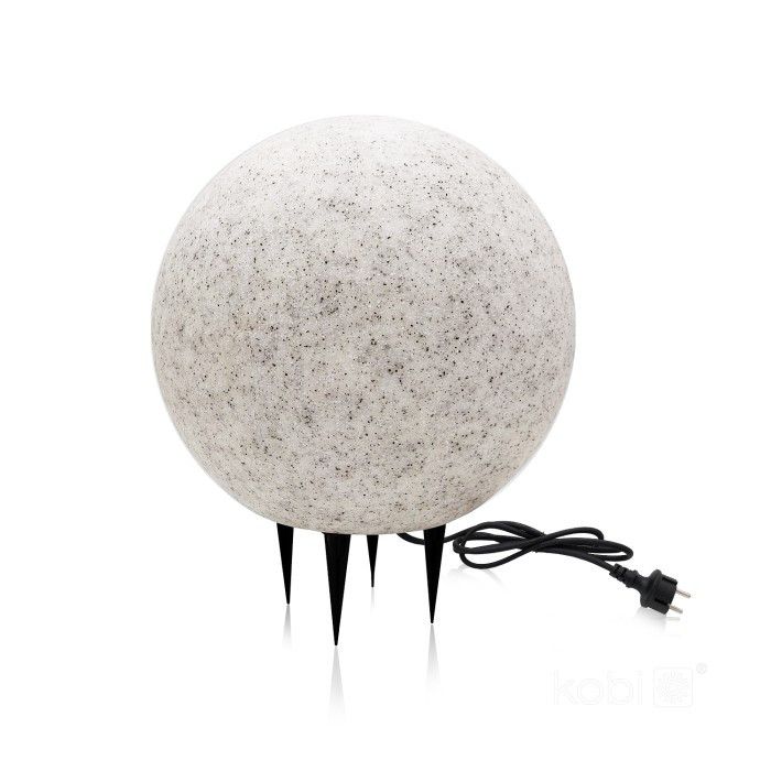 Kula ogrodowa Kobi Garden Ball szara 1 x E27 x 40W IP65 wym: 23 x 25 x 25 cm - 1 szt.