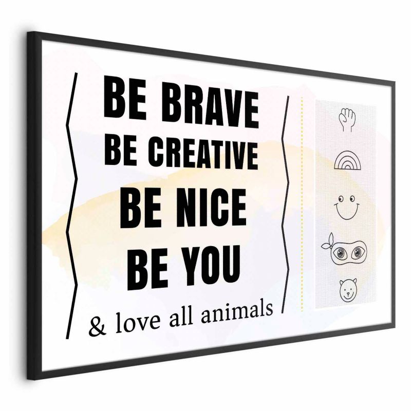 Plakat Artgeist Bądź sobą 60x40 cm z ramą czarną 1 szt