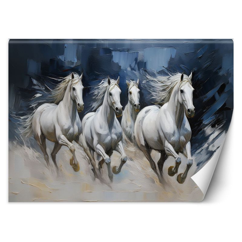 Fototapeta Feeby Koń zwierzęta Biały 350x245 1 szt