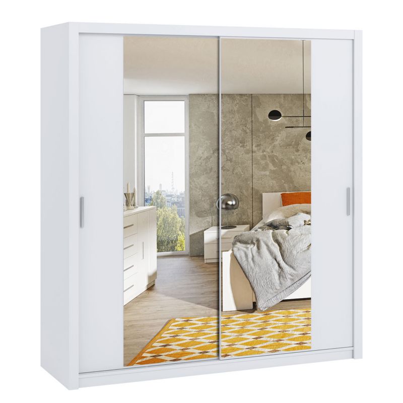 Szafa przesuwna z lustrem MIRJAN 24 Bono SZ200 biały 1 szt.