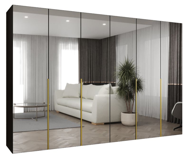 Szafa uchylna otwierana ALICANTE 3 300 wys 202 cm Czarny + Złoty 1 szt