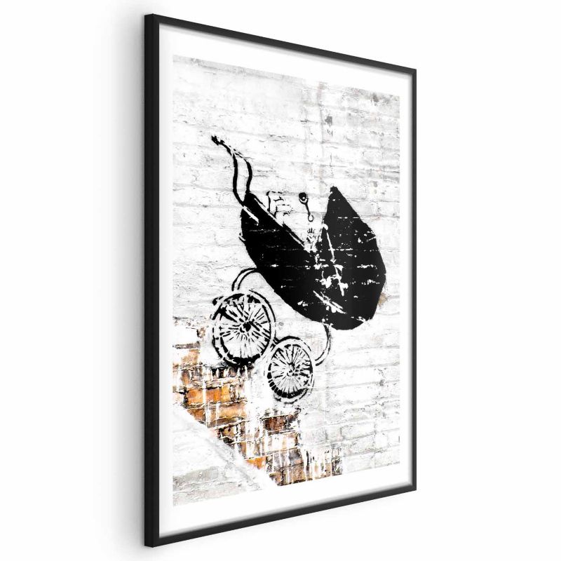 Plakat Artgeist Pędzący wózek 40x60 cm z ramą czarną 1 szt