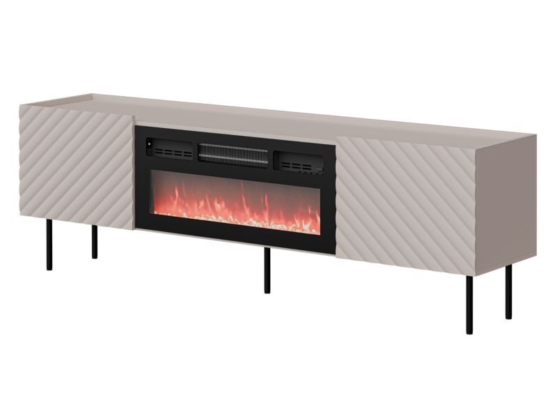 Szafka RTV z kominkiem MIRJAN 24 Lucca 180 2D kaszmir 1 szt.