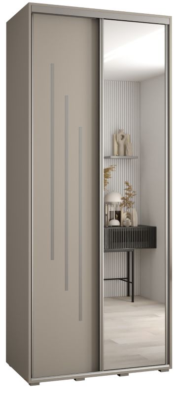 Szafa przesuwna Abiks 60 wysoka Dakota 9 120 kaszmir+kaszmir+srebr 1 szt