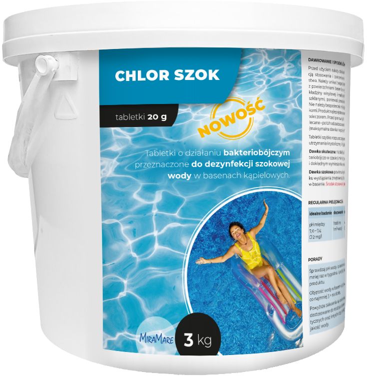 Tabletki MiraMare chlor szok 20 g 3 kg
