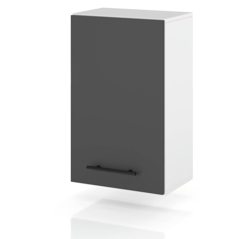 Szafka Kuchenna Hurtownia-Mebli Wisząca W40 sPremium 40cm Biały Mat Szary Mat 40x32x72 cm 1szt.