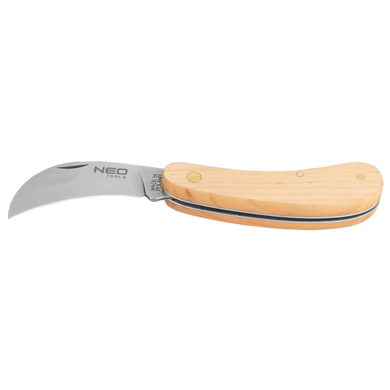 Nóż monterski NEO TOOLS sierpak, drewniane okładki 1 szt
