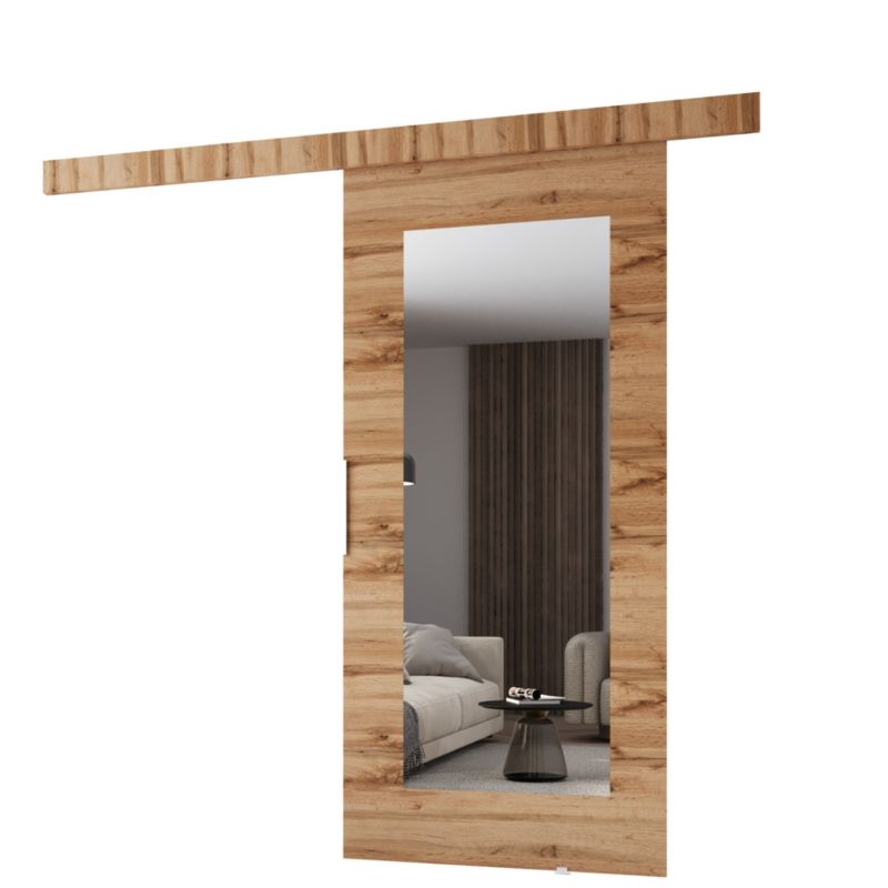 Drzwi przesuwne MINIO go for it CLEAN I 106 cm dąb wotan z lustrem 1 szt.