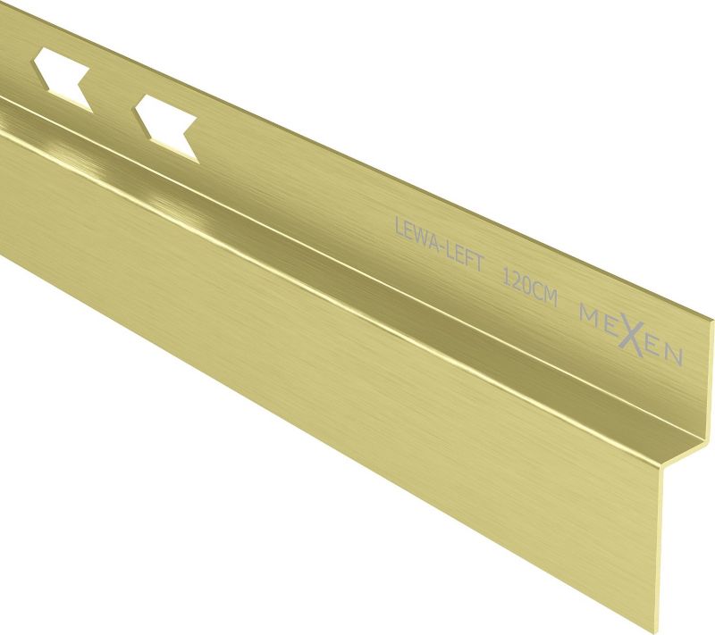 Listwa spadkowa przyścienna Mexen Line-B złoty szczotkowany 120 cm lewa 1 szt.