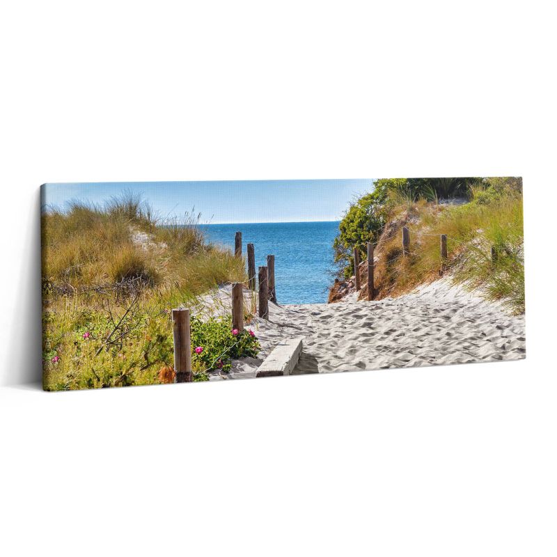 Obraz na płótnie Wallfluent 125x50 cm Piaszczysta droga na plaże i morze 1 szt.