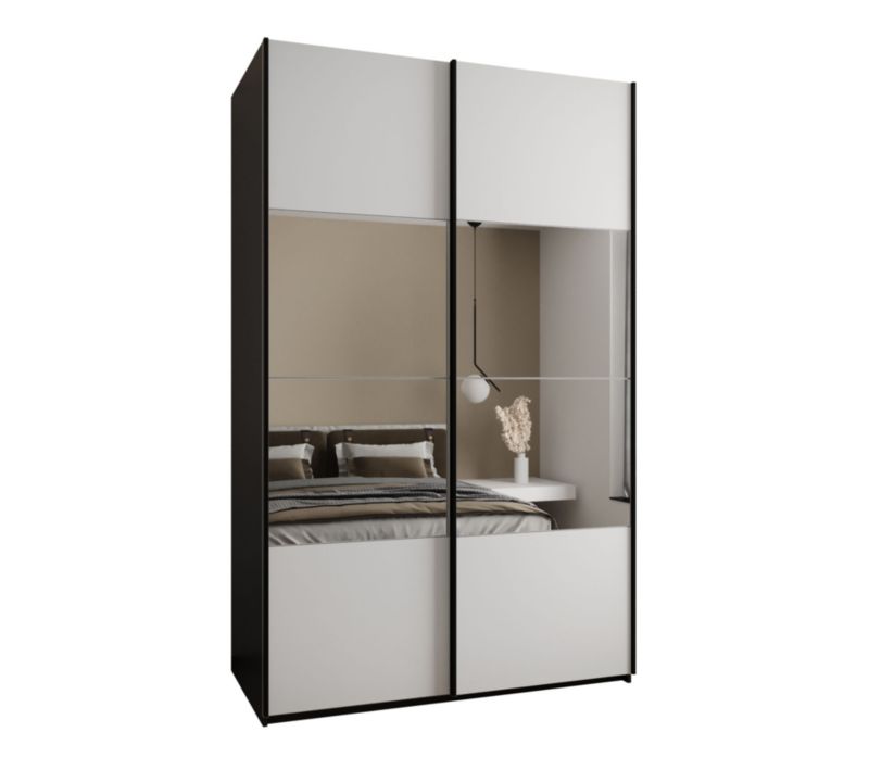 Szafa przesuwna Abiks LUX 4 wysoka szer.160cm czarny/biały/czarny 1szt.