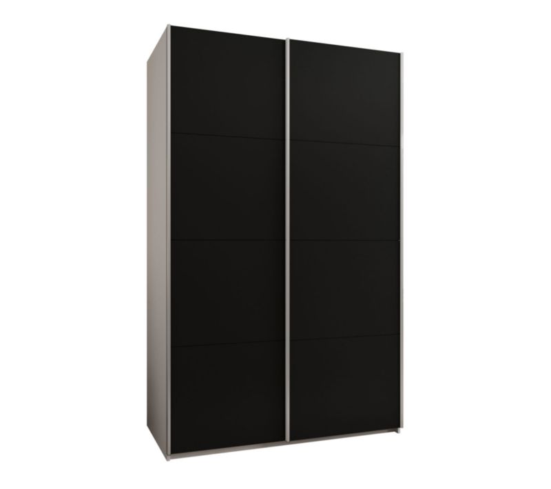 Szafa przesuwna Abiks LUX wysoka szer.160cm biały/czarny/srebrny 1szt.