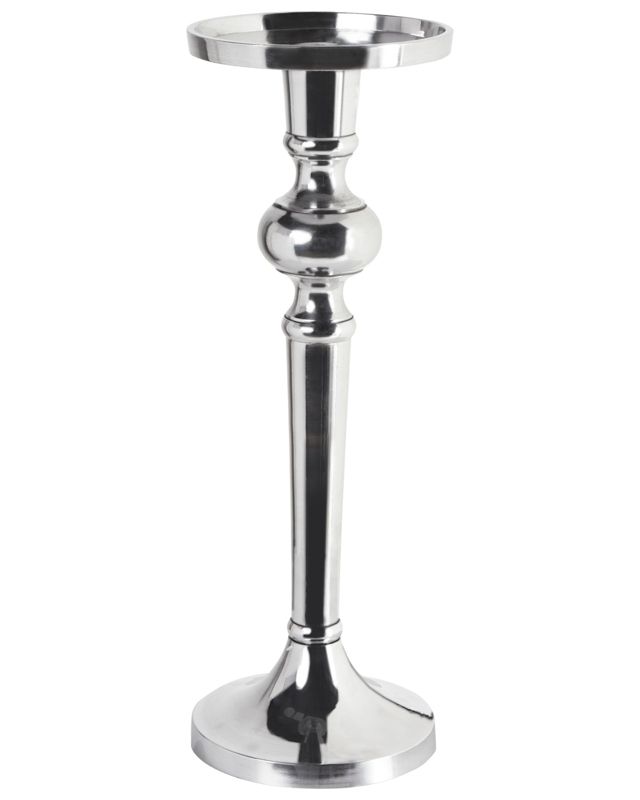 Świecznik Sanafa Metal 41 cm Srebrny 1 szt.