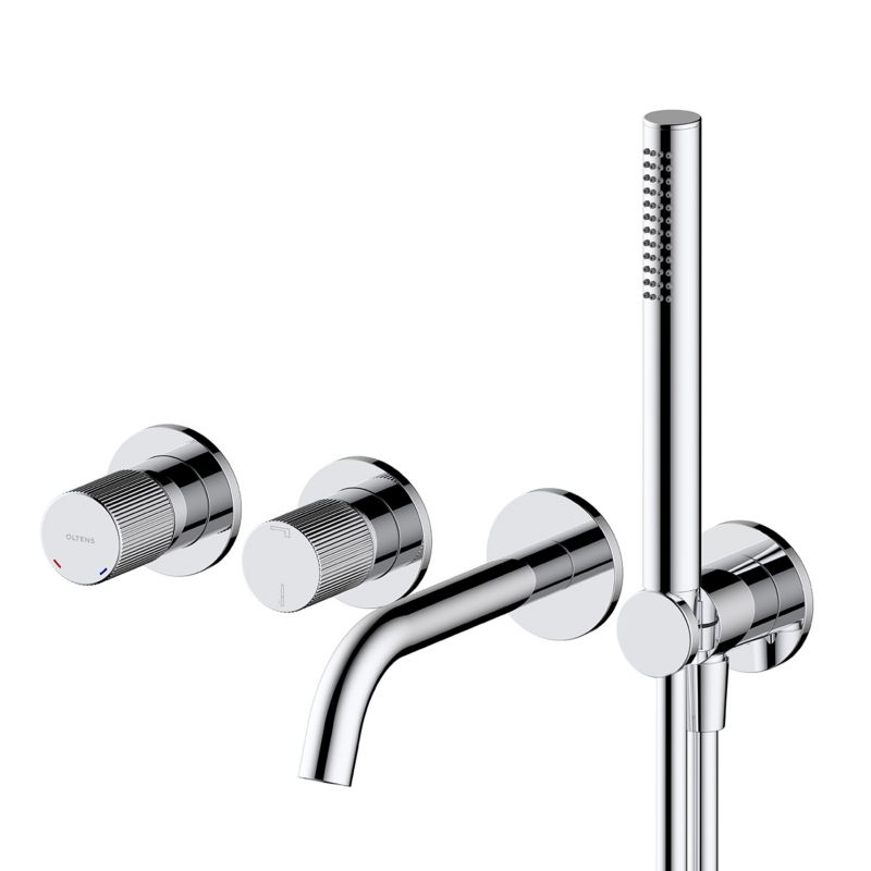Bateria wannowo-prysznicowa Oltens Hamnes chrom jednouchwytowa podtynkowa 4-otworowa 1 szt.