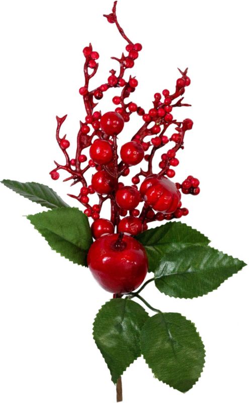 Pik jarzębiny z jabłkiem i liśćmi