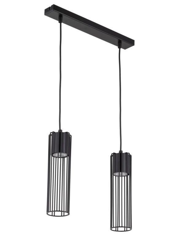 Lampa wisząca Sigma Lighting Fobia 2380 czarna dekoracyjna 2xGU10 x 1 szt.