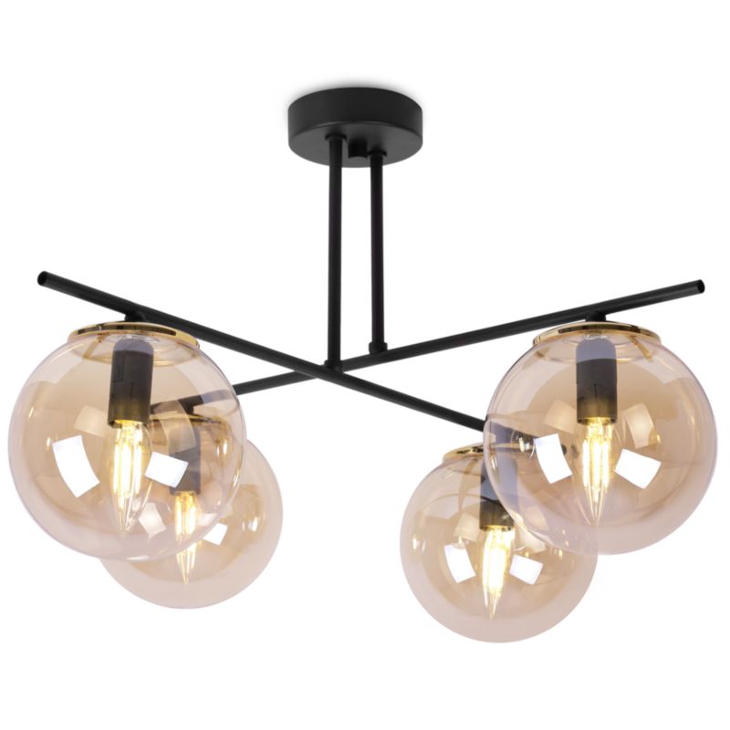 Lampa sufitowa wisząca Light Home LH Modena 4x E14 60W miodowy/złoty 1szt.