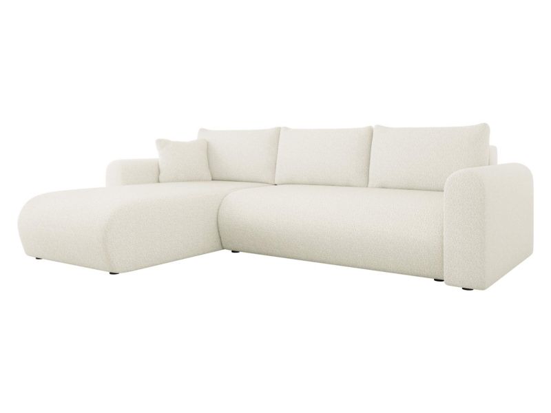 Narożnik z funkcją spania MIRJAN 24 Eliwo z funkcją spania bukla śmietankowa 1 szt.