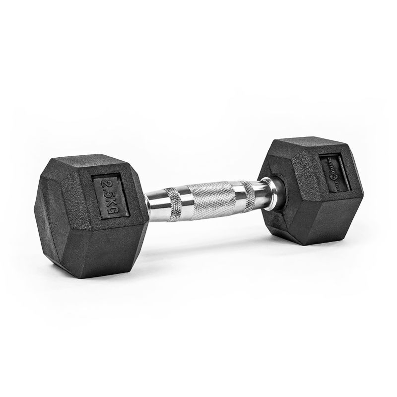 Hantla do ćwiczeń Pretorians o wadze 2,5 kg ciężarek ogumowany 1 szt.