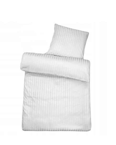 Komplet pościeli z mikrofibry KAM-POL bawełna 100% z zakładką pasek 1 cm 140x200 + 50x70 2 szt.