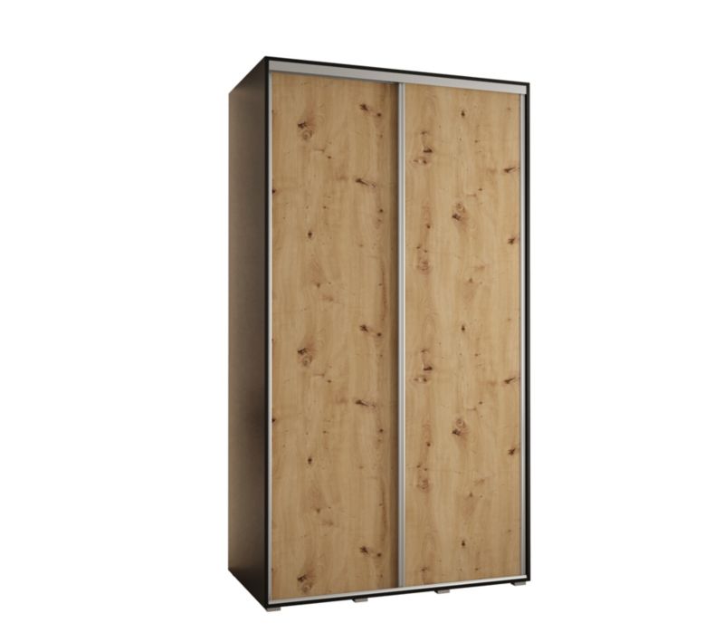 Szafa przesuwna Abiks DAVOS 1 wysoka szer.140cm czarny/artisan/srebrny 1szt.