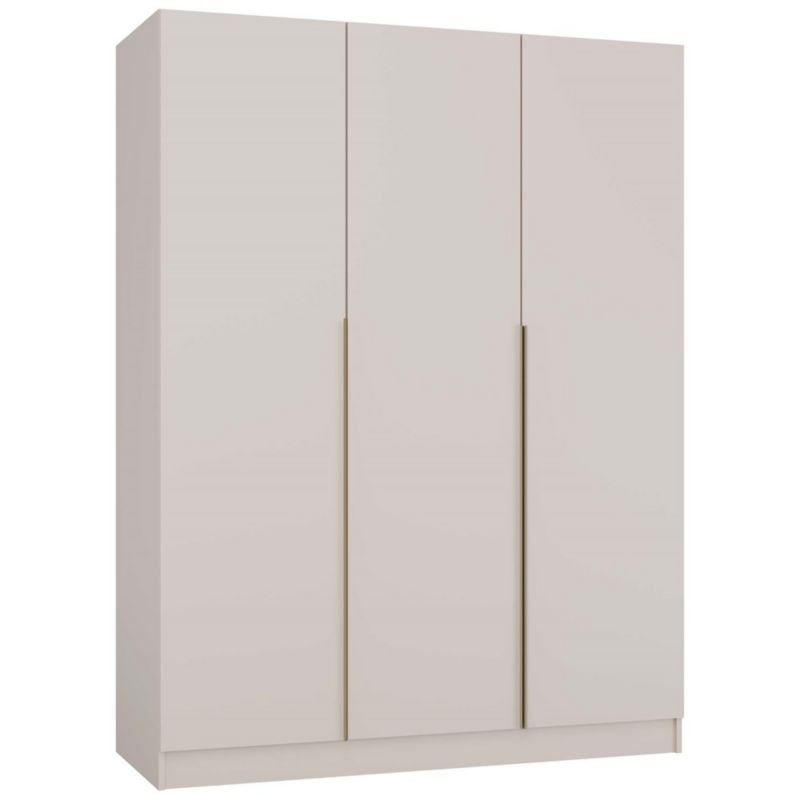 Szafa Topeshop Senso 3D 150 cm 3 drzwi złote uchwyty do salonu sypialni kaszmir beż 56,5x200x150 cm 1szt