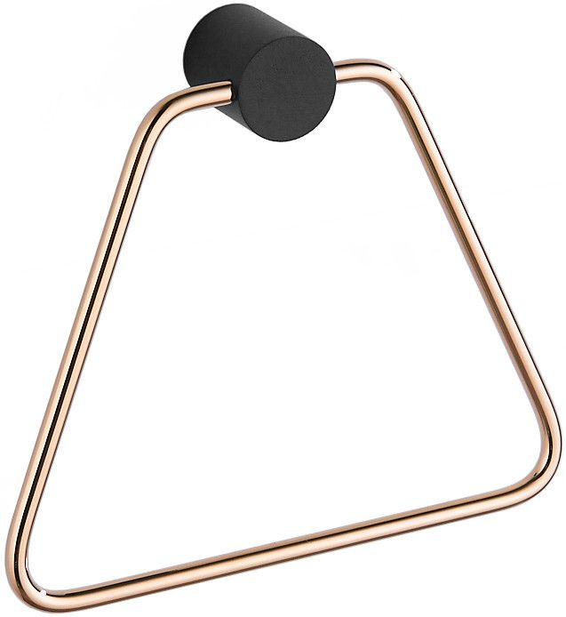 Wieszak na ręcznik Mexen Aron czarny/różowe złoto 19x16,8 cm 1 szt.