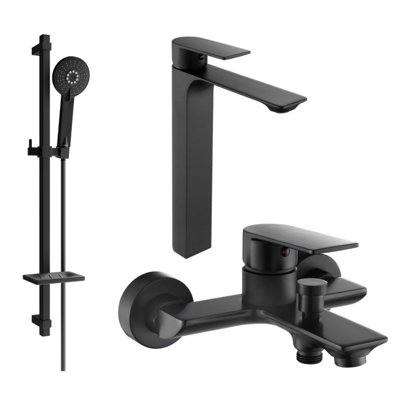 Zestaw wannowy Mexen Alexa czarny 71213DQ40-70 1 szt.