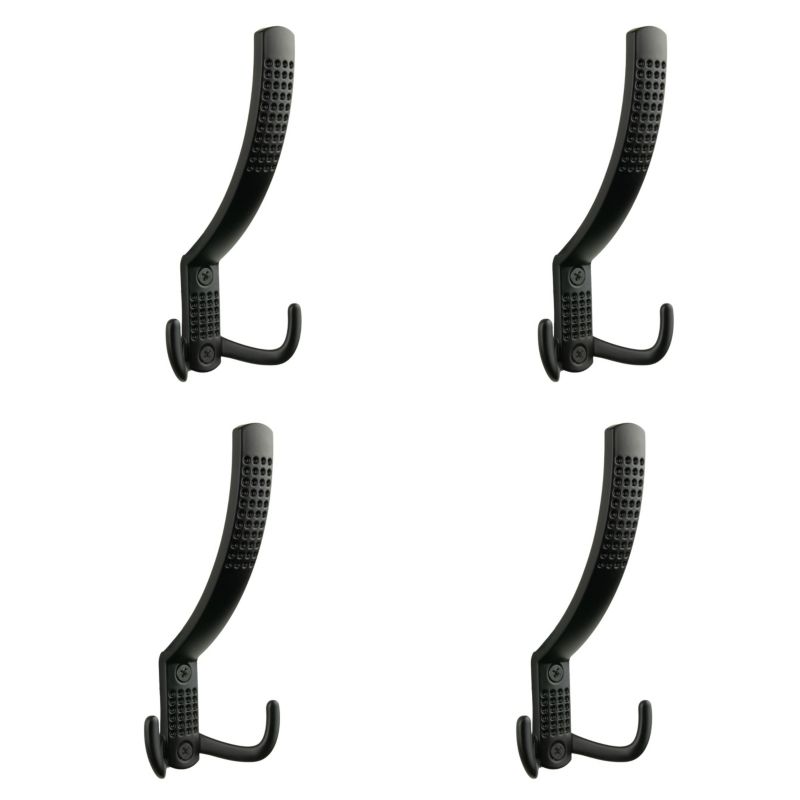 4 x Wieszak na ubrania B&B haczyk metalowy czarny 4 szt